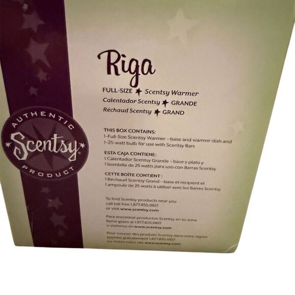 Scentsy RIGA Large Brown Ceramic Geometric Warmer - Picture 4 of 5